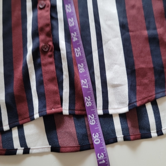 Express Slim fit portfolio stripped button down top - Picture 6 of 11